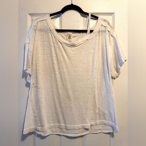 Free People Relaxed White Short Sleeve Tee